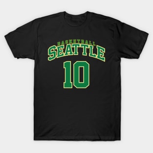 Seattle Basketball - Player Number 10 T-Shirt